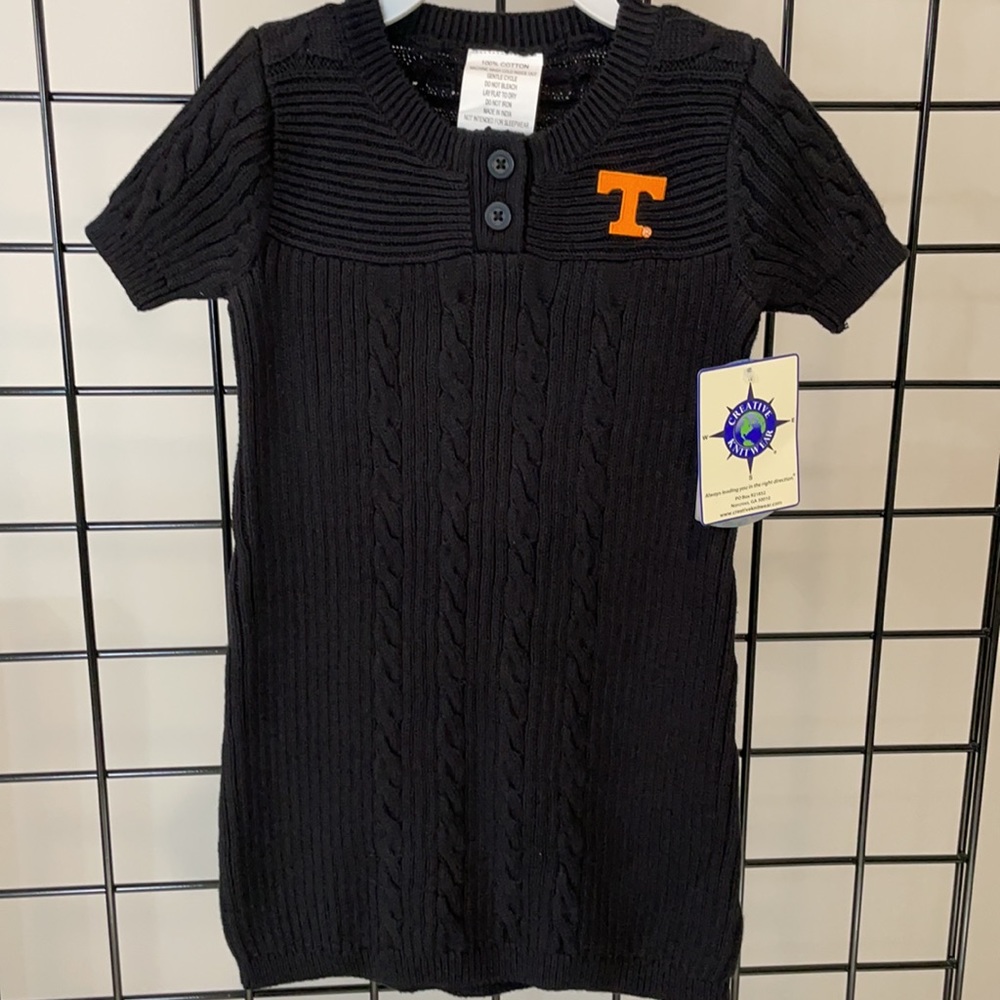 Tennessee TN Vols Black Dress 3-6m, 24m, 3T
